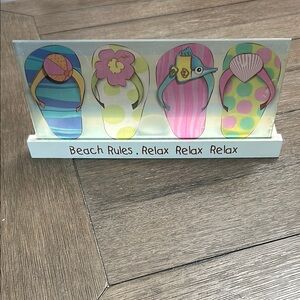 Colorful Beach Flip Flop Tea Light Candle Holder